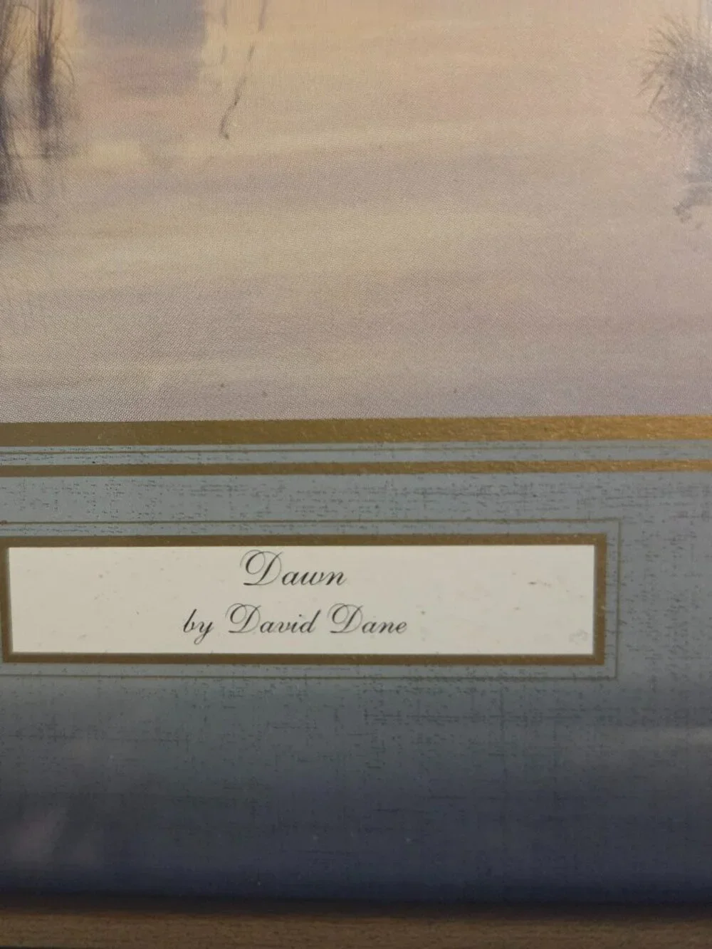 TWO FRAMED ART PRINTS SIGNED BY ARTIST DAVID DANE OF LANSCAPES